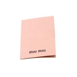 Pre Owned Miu Miu Orange Leather Large Madras Tote 