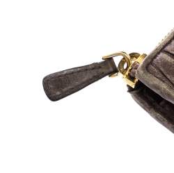 Miu Miu Dark Beige Matelassé Leather Continental Zip Wallet