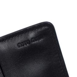 Miu Miu Black Patent Leather Clasp Lock Wallet 