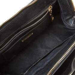 Miu Miu Black Textured Leather Satchel