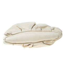 Miu Miu Cream Leather Frame Clutch