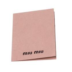 Pre Owned Miu Miu Bicolor Leather Madras Top Handle Bag