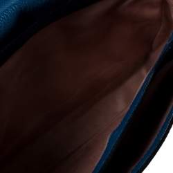 Pre Owned Miu Miu Bicolor Leather Madras Top Handle Bag