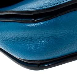 Pre Owned Miu Miu Bicolor Leather Madras Top Handle Bag