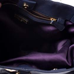 Pre Owned حقيبة ميو ميو جلد أزرق كحلي مرصعة