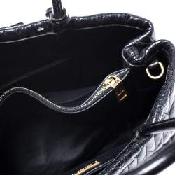 مملوكة مسبقًا Miu Miu Black Metalasse Leather Covertible Tote
