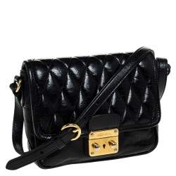 مملوكة مسبقًا Miu Miu Black Leather Crossbody Bag