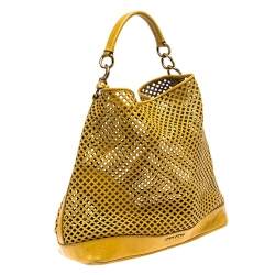 Miu Miu Mustard Cut Out Leather Hobo