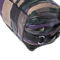 Pre Owned Miu Miu Multicolor Patchwork Leather Satchel