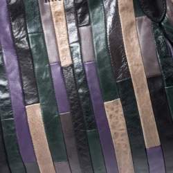 Pre Owned Miu Miu Multicolor Patchwork Leather Satchel