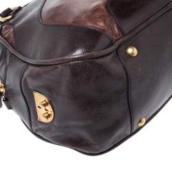 Miu Miu Brown Leather Bowler Bag