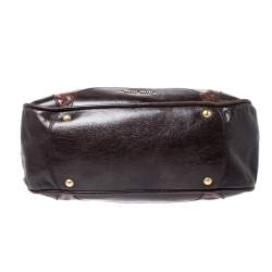 Miu Miu Brown Leather Bowler Bag