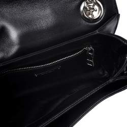 Pre Owned Miu Miu Black/White Matelasse Leather Small Club Shoulder Bag