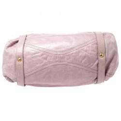 Miu Miu Pink Vitello Lux Leather Bow Satchel
