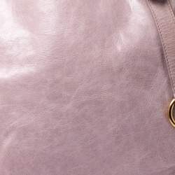 Miu Miu Pink Vitello Lux Leather Bow Satchel