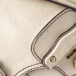 Pre Owned Miu Miu Beige Leather Shoudler Bag