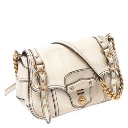 Pre Owned Miu Miu Beige Leather Shoudler Bag