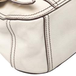 Pre Owned Miu Miu Beige Leather Shoudler Bag