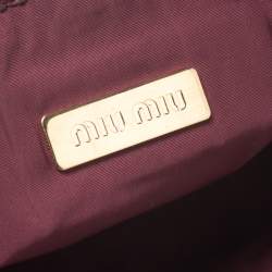 Miu Miu Burgundy Python Strap Clutch 