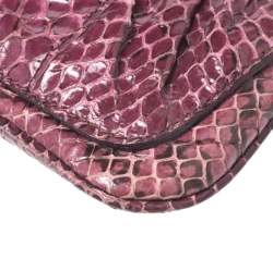 Miu Miu Burgundy Python Strap Clutch 