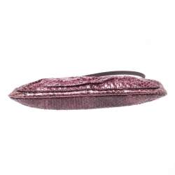 Miu Miu Burgundy Python Strap Clutch 