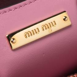 Miu Miu Pink Vitello Soft Leather Top Handle Bag