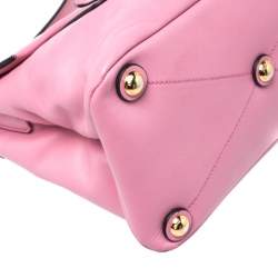 Miu Miu Pink Vitello Soft Leather Top Handle Bag