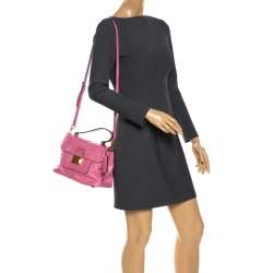 Miu Miu Pink Vitello Soft Leather Top Handle Bag