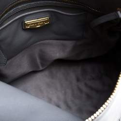 Pre Owned Miu Miu Grey Matelassé Leather Bow Satchel