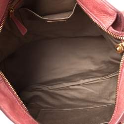 Pre Owned Miu Miu Coral Cracked Leather Satchel