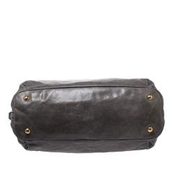 Miu Miu Grey Leather Charm Satchel