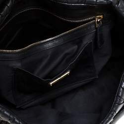 مملوكة مسبقًا Miu Miu Black Matelasse Leather Bauletto Top Handle Bag