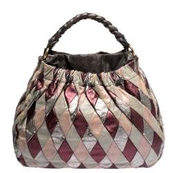 مملوكة مسبقًا حقيبة ميو ميو هيربكوين جلد باتشوورك متعددة الألوان