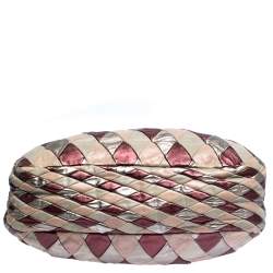 مملوكة مسبقًا حقيبة ميو ميو هيربكوين جلد باتشوورك متعددة الألوان