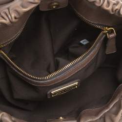مملوكة مسبقًا Miu Miu Khaki Matelasse Leather Satchel