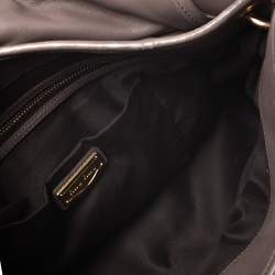 Miu Miu Taupe Matelasse Leather Coffer Hobo