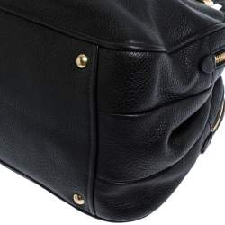 Miu Miu Black Leather Vitello Phenix Satchel