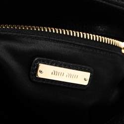 Miu Miu Black Leather Vitello Phenix Satchel