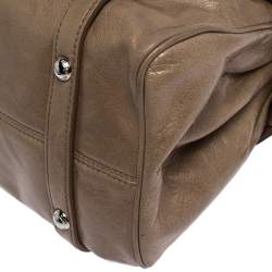 Miu Miu Light Brown Vitello Leather Bow Satchel