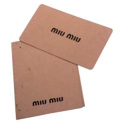 Miu Miu Light Brown Vitello Leather Bow Satchel