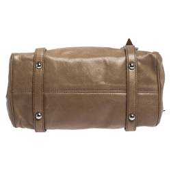 Miu Miu Light Brown Vitello Leather Bow Satchel