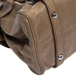 Miu Miu Light Brown Vitello Leather Bow Satchel