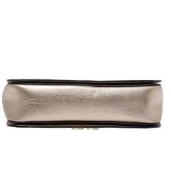 مملوكة مسبقًا Miu Miu White/Metallic Peach Leather Madras Tote