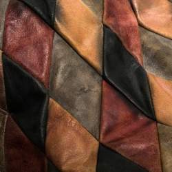Miu Miu Multicolor Patchwork Leather Harlequin Hobo