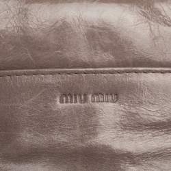 Miu Miu Old Rose Matelassé Leather Continental Wallet