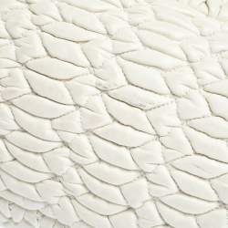 Miu Miu White Matelassé Leather Turn Lock Tote