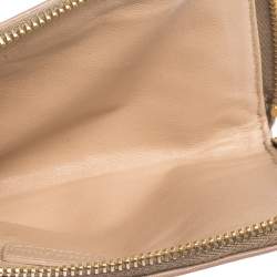 Miu Miu Beige Leather Studded Zip Wallet