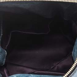 Pre Owned Miu Miu Blue Leather Bow Satchel