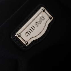 Miu Miu Black Matelasse Leather Turnlock Flap Hobo