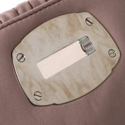 Pre Owned Miu Miu Pink Matelassé Leather Crystal Flap Shoulder Bag